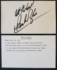 1989 Paul Wylie Autograph Winter Olympics Figure Skating 3x5 Card  picture
