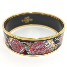 HERMES Enamel GM Bangle Gold Black Multicolor picture