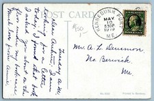 Postcard~ Romance~ A Little Loving~ 1910 Cancel Kennebunk Port, Maine picture