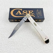 Case XX™ Slimline Trapper 13312 Smooth White Bone Stainless Steel Pocket Knife picture
