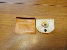 Vintage Leather Pouches Lot Of 2 Very Rare Handmade Souvenir Decent Unique Htf picture
