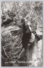 Wisconsin Dells Indian Council Chamber Lost Canyon RPPC Real Photo Postcard picture