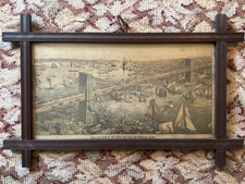 Original 1880s Brooklyn Bridge Lithograph – Franklin Square Lith. Co., NY picture