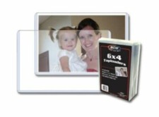 NEW (25 PK)  BCW 6 x 4 Postcard / Photo Rigid Hard Plastic Topload Holders 6x4 picture