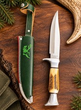 Vintage HOFFRITZ SOLINGEN GERMANY - ORIGINAL BOWIE Knife - Stag Handle picture