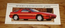 Original 1987 Mazda RX-7 Buyers Bulletin Sales Brochure 87 GXL Turbo picture