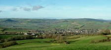 Photo 6x4 View North over Clun village The beautiful view from Upper Ridd c2014 picture