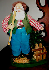 Clothtique Santa Christmas Tree Farmer with Shovel Wearing Jeans picture