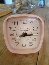 Vintage Westclox Peach Wind Up Alarm Clock Made in USA Quartz (“60’s)  picture