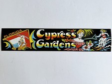 Vintage Cypress Gardens, Florida Bumper Sticker, Tropical Vibes, Water Skiing picture