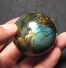 TOP 145 G 46mm Natural Labradorite Crystal Sphere Ball Madagascar NN246 picture