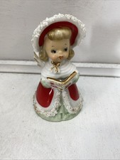 Vintage Lefton Christmas Angel Bell Spaghetti Trim picture