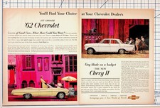 1962 Chevrolet Impala Convertible Chevy II Magazine Car Ad Vintage Ephemera picture