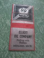 Vintage Matchbook Cover G3 Collectible Ephemera Midland Michigan Elliott oil picture