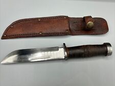 Vintage WW2 Original CATTARAUGUS 2250 Fighting Knife + Leather Sheath picture