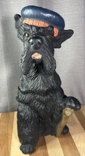 Universal Statuary Resin Scottish Terrier -Cane & Tam O’ Shanter Hat Statue 1995 picture