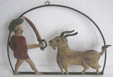 ANTIQUE ADVERTISEMENT TRADE SIGN EMOSSED picture