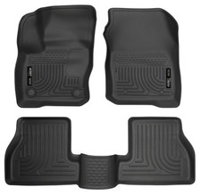 2016-18 Ford Focus Front Rear Floor Liners Black Textured–Compatible Replacement picture
