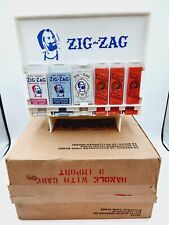 Vintage 1970s Zig Zag 6 Slot Double Sided Plastic  Counter Dispenser W/162 Packs picture