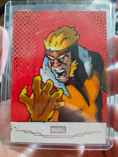 Topps 2026 Neon Marvel Sabretooth 1/1 Sketch Card Hard Signed Matt Stewart picture