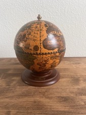 Vintage Italian Globe Poker Set Playing Cards Chips Dice Made in Italy SRO Decor picture