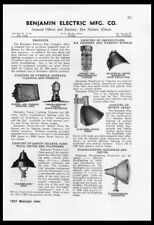 1937 Benjamin Electric Arena Railroad Lighting Des Plaines IL VTG trade print ad picture