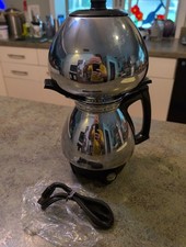 Vtg MCM Mid Century Double Stack Chrome Sunbeam Coffee Master C50 USA Untested picture