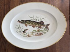 Vntg 1950s ROSENTHAL Germany Porcelain Fish Platter - Northern Pike - FLAWLESS picture