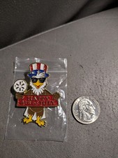 Walmart Employee Associate Pin  Happy 4th of July Dancing Squiggly Eagle Spark picture