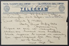 Telegram For Recruitment Muster 41st Infantry Volunteers New York Circa 1898 SAW picture