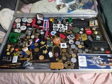 Vintage Huge old Junk Drawer Lot, Not so much junk, nice Silver, cutlery, etc.  picture