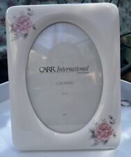 Vintage Rectangle White Ceramic Floral Photo Frame Picture 5