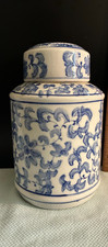 White & Blue Oriental Vintage Ginger Jar picture