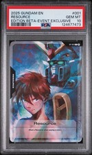 2025 GUNDAM EDITION BETA PROMOS EVENT EXCLUSIVE #001 RESOURCE PSA 10 picture