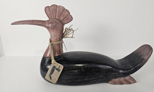 Vintage Hollow Hand Crafted Carved Wooden Shore Bird MCM Beach Decor Decoy 14