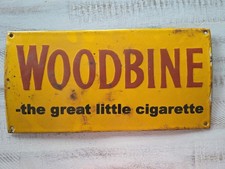 VINTAGE WOODBINE CIGARETTE PORCELAIN SIGN  THE GREAT LITTLE CIGARETTE 16