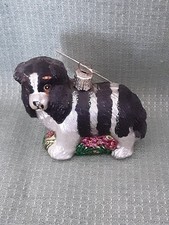 NWT Old World Christmas King Charles Spaniel Ornament BlownGlass~Paint Wear Nose picture