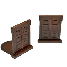 Vintage Arthur Andersen Double Door Bookends A.C. Rehberger Chicago Corporate picture