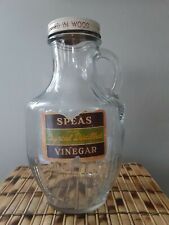 Vintage Speas Vinegar U-Sav-It Half Gallon Pitcher Jar w/ cap, label handled picture