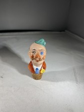 VINTAGE 1900'S GERMAN BISQUE WINE BOTTLE TOPPER HUMOROUS CHARACTER          4-11 picture