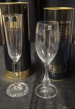Riedel Crystal Champagne Glasses Commemorative Limited Edition 1999 & 2000 picture