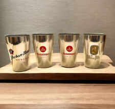 Set Of Four Stainless German Beer Glasses picture