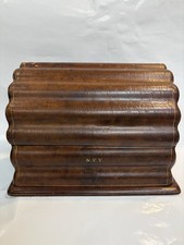 Vintage Italian  leather stationery box / letter organizer picture