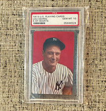 U.S. Playing Cards 1973 Lou Gehrig 5 of Hearts PSA 10 GEM MT #05444524 picture
