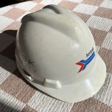 Vintage 1995 Amtrak Hard Hat THINK SAFETY train tracks safety helmet medium MSA picture