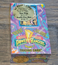 1994 MIGHTY MORPHIN POWER RANGERS Series2 Collect-a-Card purp/blu Box Sealed picture