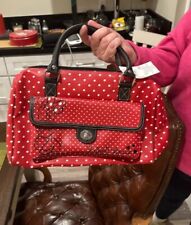 Disney Parks Authentic Red Minnie Mouse Polka Dot Handbag Purse Satchel New picture