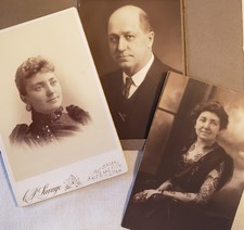 CABINET CARD & 1918 Photos of GOULD & DELORA (WILKINS) BLAKELY JR. picture
