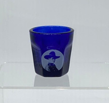 Vintage HOPALONG CASSIDY Cobalt Blue Shot Glass picture
