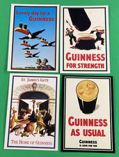 Lot E of 4 Guinness Postcard Official Guinness Merchandise No Duplicates, New picture